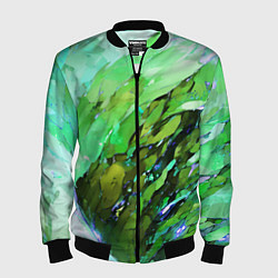 Мужской бомбер Зелёная абстракция