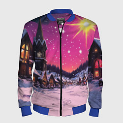 Мужской бомбер Закат рождества