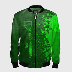 Мужской бомбер The Neighbourhood - green gradient по-вертикали