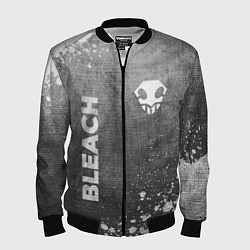 Мужской бомбер Bleach - grey gradient вертикально