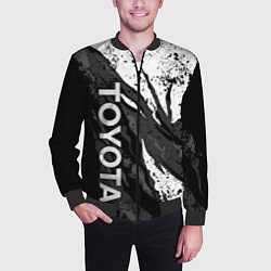 Бомбер мужской Toyota - белый разрыв, цвет: 3D-черный — фото 2
