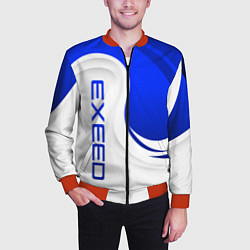 Бомбер мужской Exeed - синий и белый, цвет: 3D-красный — фото 2