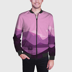 Бомбер мужской Горное озеро, цвет: 3D-черный — фото 2