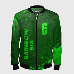 Мужской бомбер Rainbow Six - green gradient вертикально