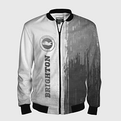 Бомбер мужской Brighton - white gradient по-вертикали, цвет: 3D-черный