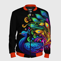 Мужской бомбер Neon peacock - art