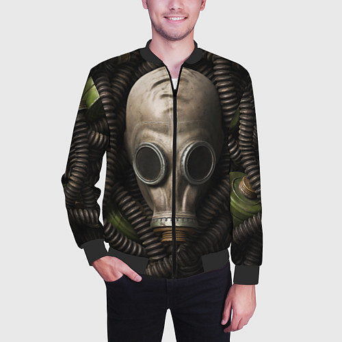 Мужской бомбер Авто рожденные в СССР / 3D-Черный – фото 3