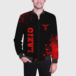 Бомбер мужской Lazio - red gradient вертикально, цвет: 3D-черный — фото 2