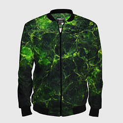 Мужской бомбер Зеленая ядовитая текстура