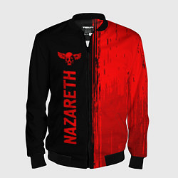 Мужской бомбер Nazareth - red gradient по-вертикали