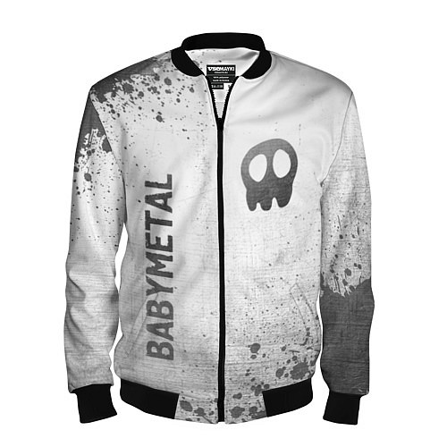 Мужской бомбер Babymetal - white gradient вертикально / 3D-Черный – фото 1