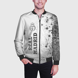 Бомбер мужской Real Madrid - white gradient по-вертикали, цвет: 3D-черный — фото 2