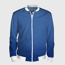 Мужской бомбер Сине-голубой текстурированный градиент