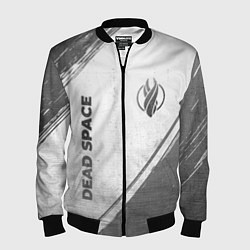 Мужской бомбер Dead Space - white gradient вертикально
