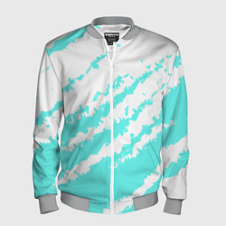 Бомбер мужской The color is light blue and white, цвет: 3D-меланж