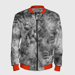 Бомбер мужской Серый тай дай - абстракция, цвет: 3D-красный