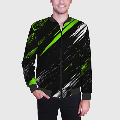 Мужской бомбер Sports suit / 3D-Черный – фото 3