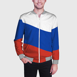 Бомбер мужской Флаг России волной, цвет: 3D-меланж — фото 2