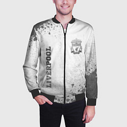 Бомбер мужской Liverpool - white gradient вертикально, цвет: 3D-черный — фото 2