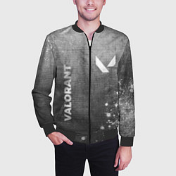 Бомбер мужской Valorant - grey gradient вертикально, цвет: 3D-черный — фото 2