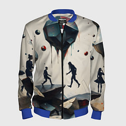 Мужской бомбер Сюрреалистичные люди и камни
