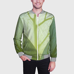 Бомбер мужской Макро съемка листа, цвет: 3D-меланж — фото 2