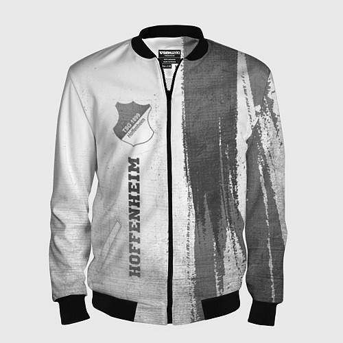 Мужской бомбер Hoffenheim - white gradient по-вертикали / 3D-Черный – фото 1