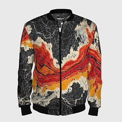 Мужской бомбер Красно-черная потертая текстура