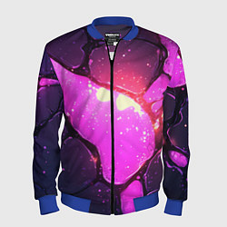 Бомбер мужской Розовая текстура разлом плит, цвет: 3D-синий