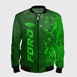 Мужской бомбер Ford - green gradient по-вертикали