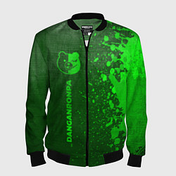Бомбер мужской Danganronpa - green gradient по-вертикали, цвет: 3D-черный