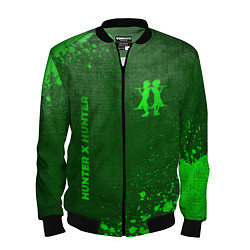 Мужской бомбер Hunter x Hunter - green gradient вертикально