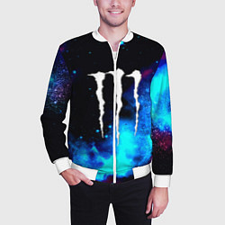 Бомбер мужской Monster energy космос, цвет: 3D-белый — фото 2