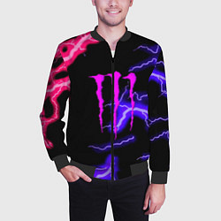 Бомбер мужской Monster energy неоновый шторм, цвет: 3D-черный — фото 2