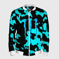 Бомбер мужской Monster energy камуфляж голубой, цвет: 3D-белый