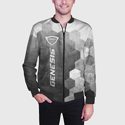 Бомбер мужской Genesis - grey gradient по-вертикали, цвет: 3D-черный — фото 2