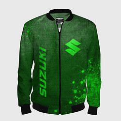 Мужской бомбер Suzuki - green gradient вертикально