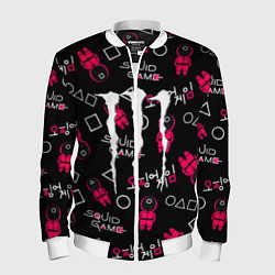 Бомбер мужской Monster energy x Ojingeo geim, цвет: 3D-белый