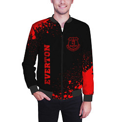 Бомбер мужской Everton - red gradient вертикально, цвет: 3D-черный — фото 2