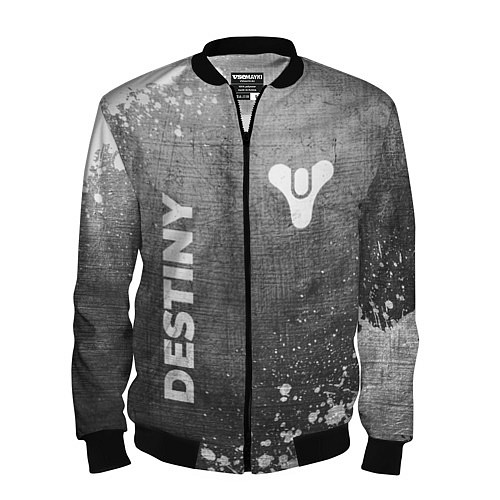 Мужской бомбер Destiny - grey gradient вертикально / 3D-Черный – фото 1