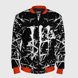 Мужской бомбер Monster energy белые штрихи краско