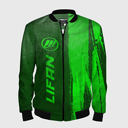 Мужской бомбер Lifan - green gradient по-вертикали