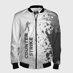 Мужской бомбер Counter Strike - white gradient по-вертикали