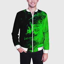 Бомбер мужской Color green black, цвет: 3D-белый — фото 2