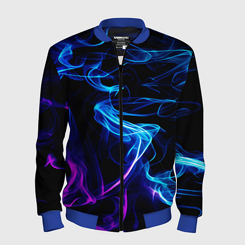 Мужской бомбер Color blue pink / 3D-Синий – фото 1