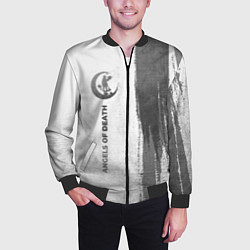 Бомбер мужской Angels of Death - white gradient по-вертикали, цвет: 3D-черный — фото 2
