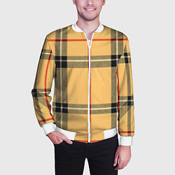 Бомбер мужской Классическая клеточка, цвет: 3D-белый — фото 2