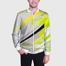 Бомбер мужской Color white light green, цвет: 3D-белый — фото 2