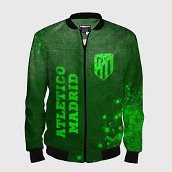 Бомбер мужской Atletico Madrid - green gradient вертикально, цвет: 3D-черный