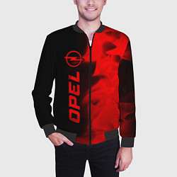 Бомбер мужской Opel - red gradient по-вертикали, цвет: 3D-черный — фото 2